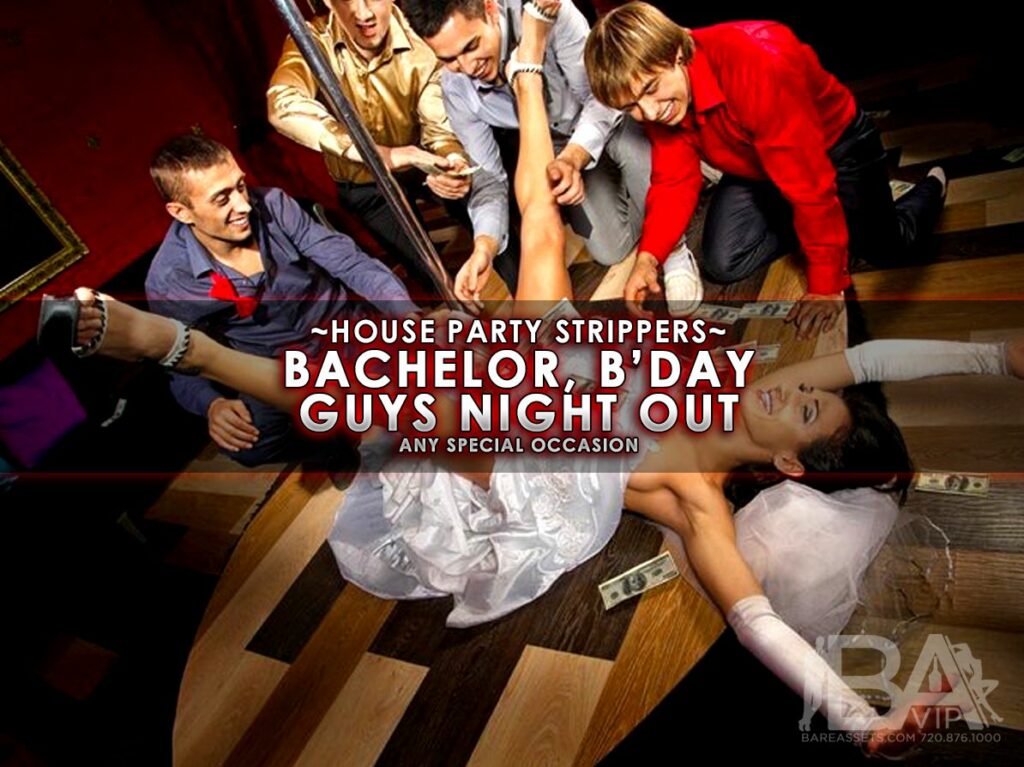 Denver Bachelor Party tipping dancer on stage