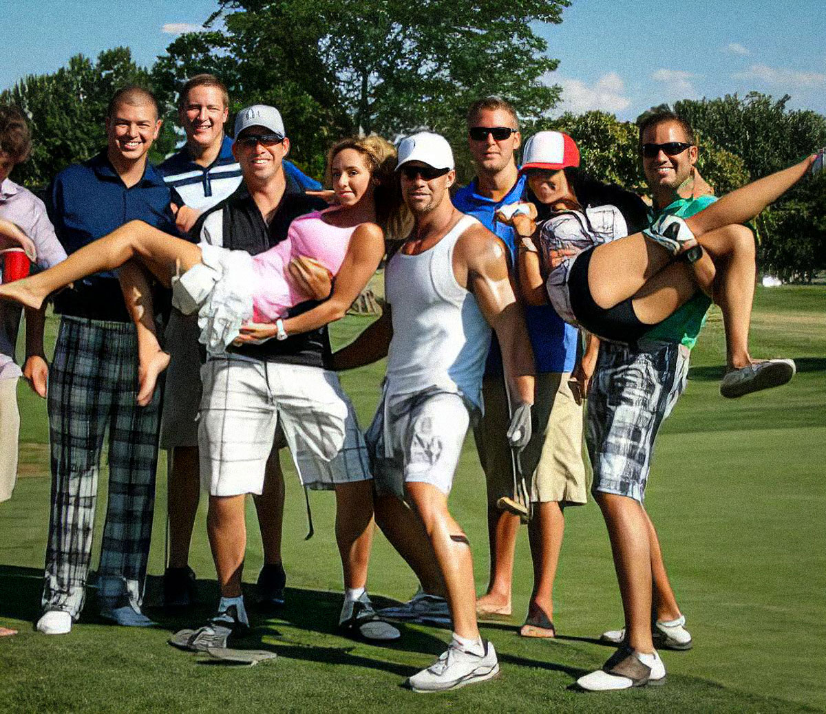 Bachelor Party Guests In Denver On The Golf Course With A Few Denver Strippers By Bare Assets Bachelor Party Planning